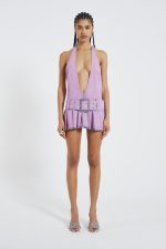 Malibu Plunge Denim Mini Dress - Image 7