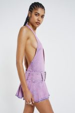 Malibu Plunge Denim Mini Dress - Image 8