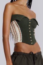 Akio Knitted Corset Top - Image 2