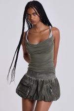 Ozu Cargo Puffball Mini Skirt - Image 2