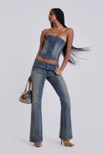 Elia Denim Corset Top - Image 4