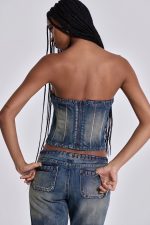 Elia Denim Corset Top - Image 6