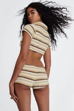 Thalia Towelling Crop Top - Image 7