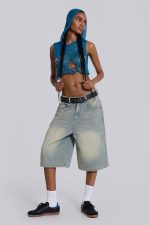 Light Wash Jumbo Jorts - Image 10
