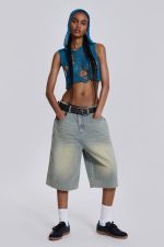 Light Wash Jumbo Jorts - Image 5