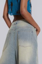 Light Wash Jumbo Jorts - Image 9