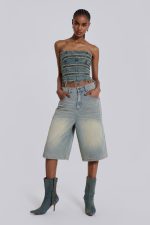 Light Wash Jumbo Jorts - Image 12