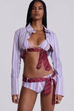 Suit & Tie Triangle Bikini Top - Image 6