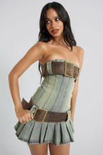 Chelsea Denim Kilt Mini Dress - Image 6