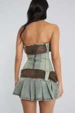 Chelsea Denim Kilt Mini Dress - Image 4