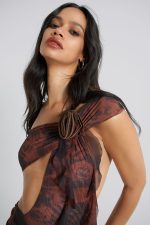 Athena One Shoulder Draped Maxi Dress - Image 6