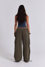Khaki Parachute Cargo Pants - Image 3