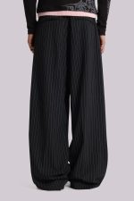 Black Pinstripe Goliath Suit Pants - Image 4