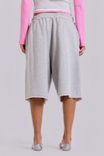 Grey Marl Monster Jogger Shorts - Image 3