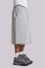 Grey Marl Monster Jogger Baggy Shorts - Image 4