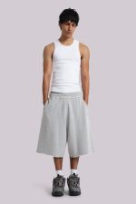 Grey Marl Monster Jogger Baggy Shorts - Image 2