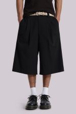 Black Goliath Tailored Baggy Shorts - Image 6