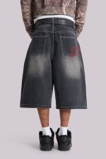 Washed Black Jumbo Jorts - Image 3
