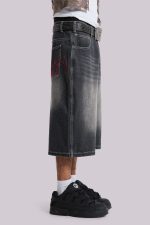 Washed Black Jumbo Jorts - Image 6