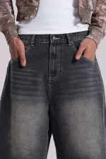 Washed Black Jumbo Jorts - Image 5