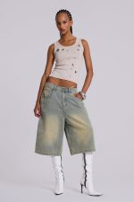 Light Wash Jumbo Jorts - Image 4