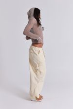 Ecru Parachute Cargo Pants - Image 6