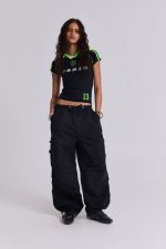 Black Parachute Cargo Pants - Image 3