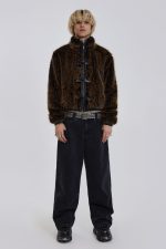 Brown Mendoza Faux Fur Jacket - Image 2