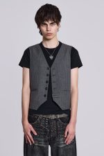 Corey Pinstripe Waistcoat - Image 5