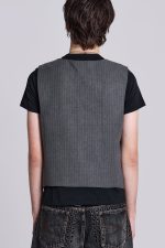 Corey Pinstripe Waistcoat - Image 4