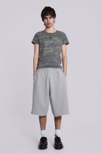 Grey Marl Monster Jogger Baggy Shorts - Image 7
