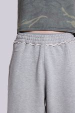 Grey Marl Monster Jogger Baggy Shorts - Image 9