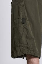 Khaki Parachute Cargo Baggy Shorts - Image 7
