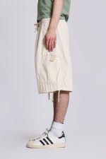 Ecru Parachute Cargo Baggy Shorts - Image 8