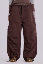 Brown Parachute Cargo Pants - Image 2