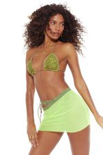 Dream In Lace Lime Mesh Mini Skirt - Image 3