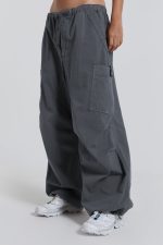 Vintage Grey Parachute Cargo Pants - Image 10