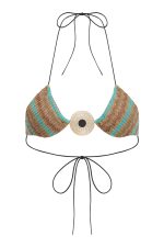 Allure Striped Knit Micro Triangle Bikini Top - Image 7